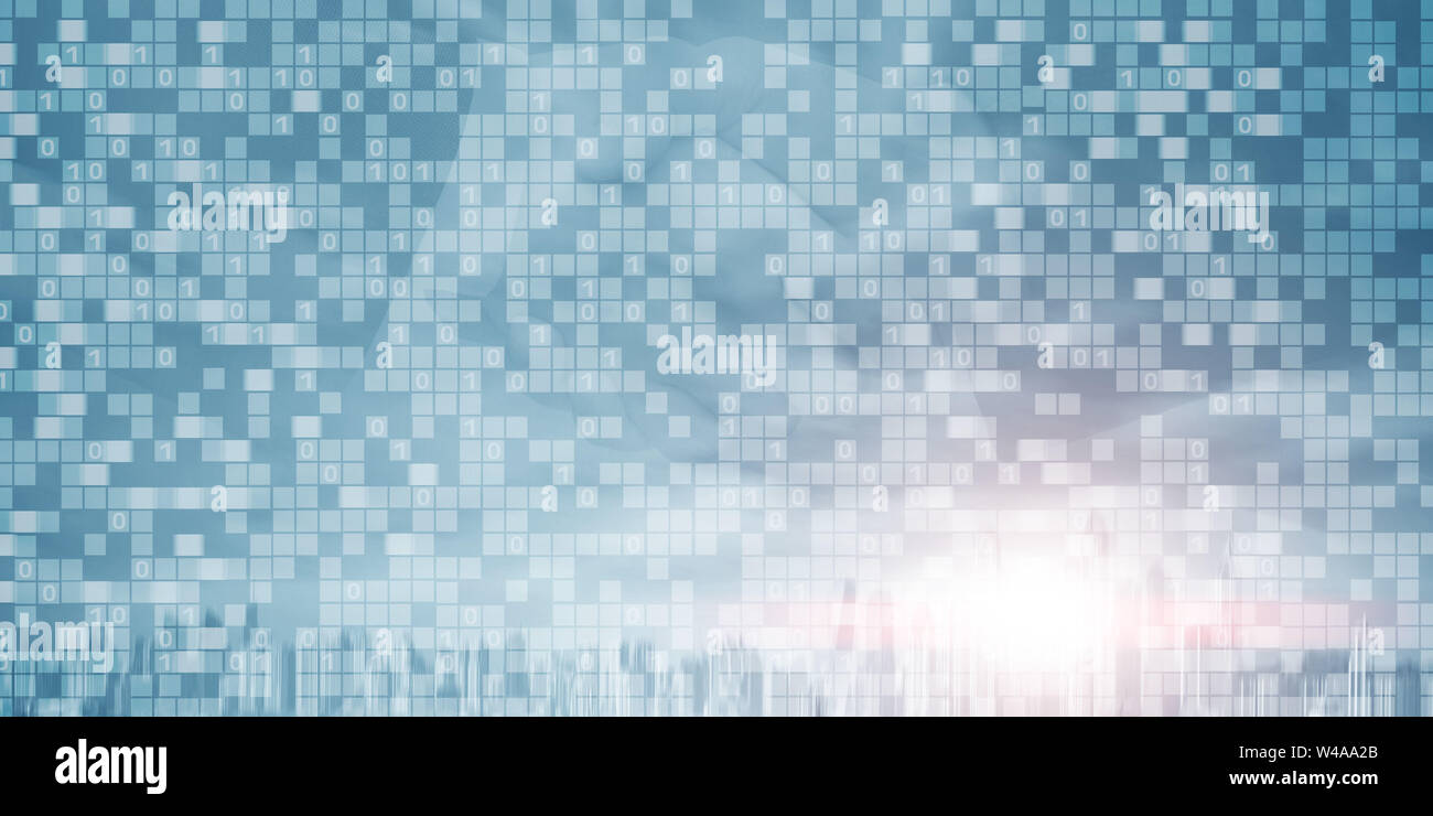 Digital Binary Code Business background. Matrix Abstract futuristic ...