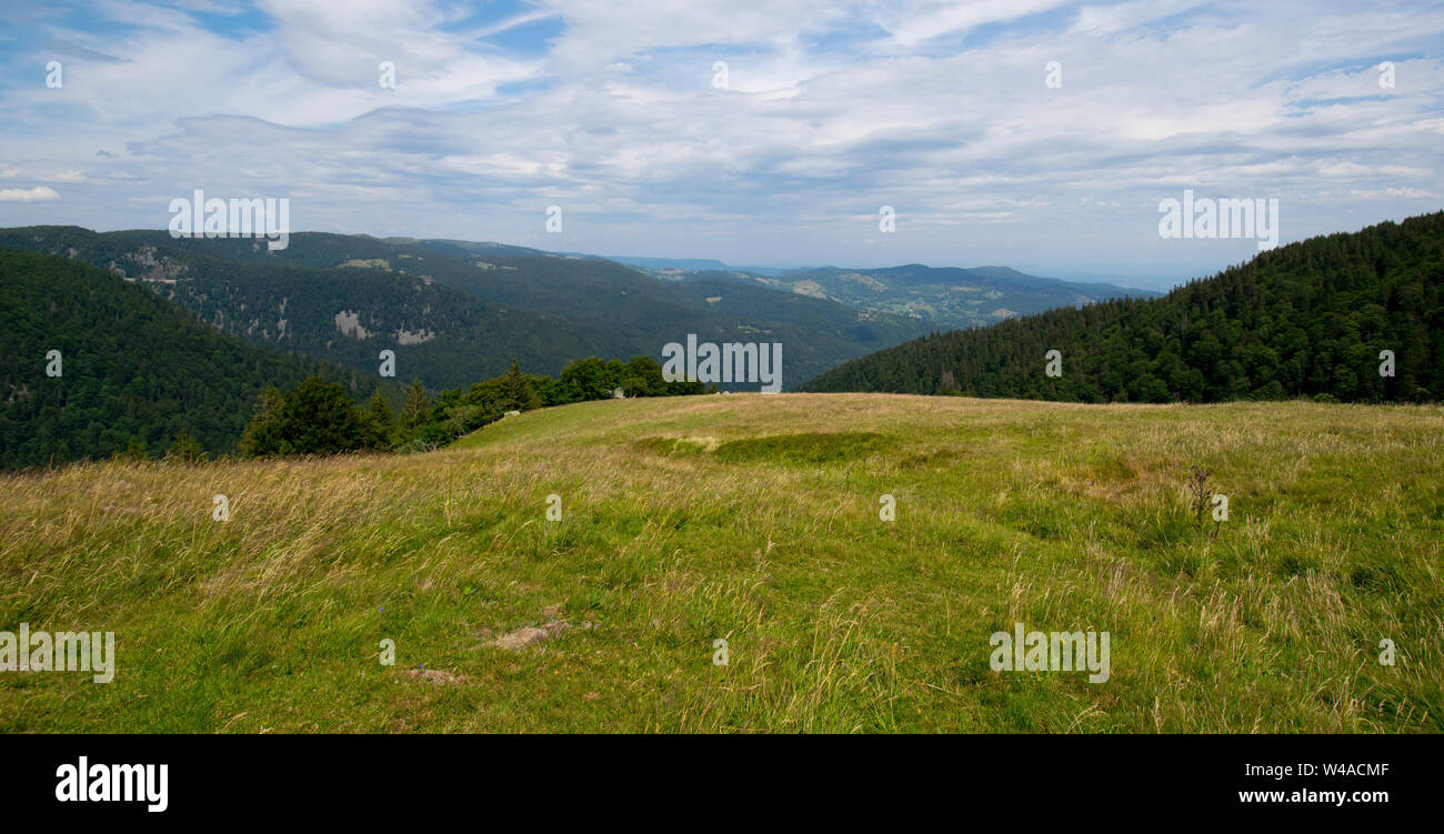 landscape around the Gaschney and Hohneck in the vosges mountains in france Stock Photo