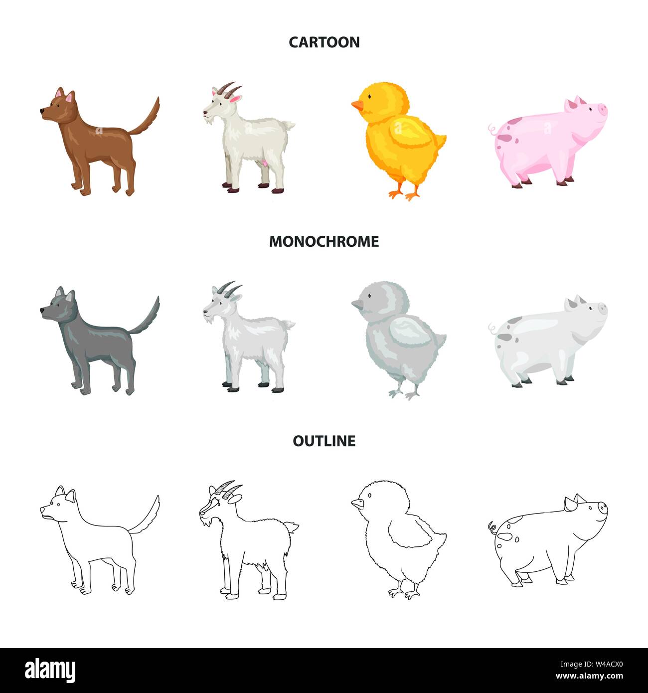 Isolated object of breeding and kitchen logo. Set of breeding and ...