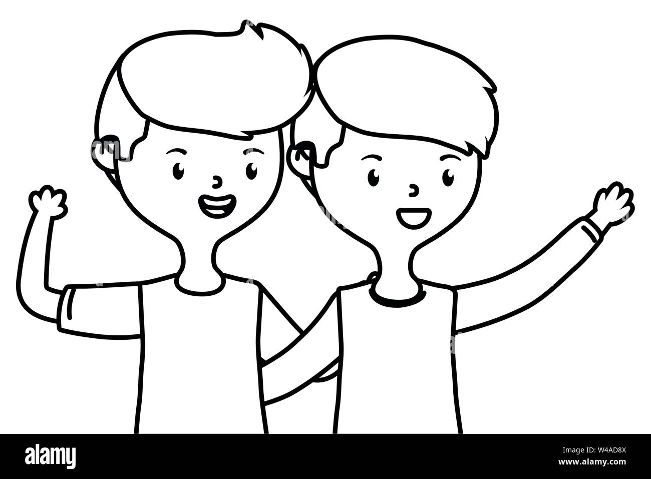 Teenager Boys Design Friends Male People Young Teen And Man Theme Vector Illustration Stock Vector Image Art Alamy
