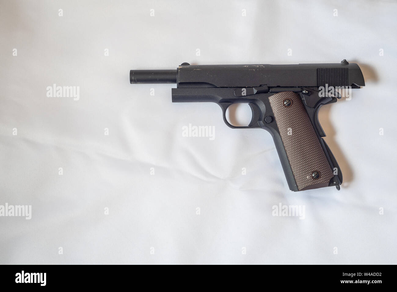 Handgun without magazine on white background Stock Photo Alamy