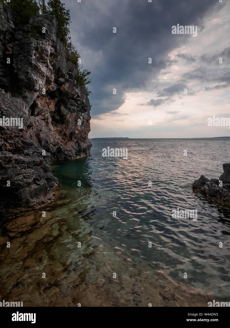 The Grotto, Bruce Peninsula Park near Tobermory, Ontario, Canada during summer time Stock Photo