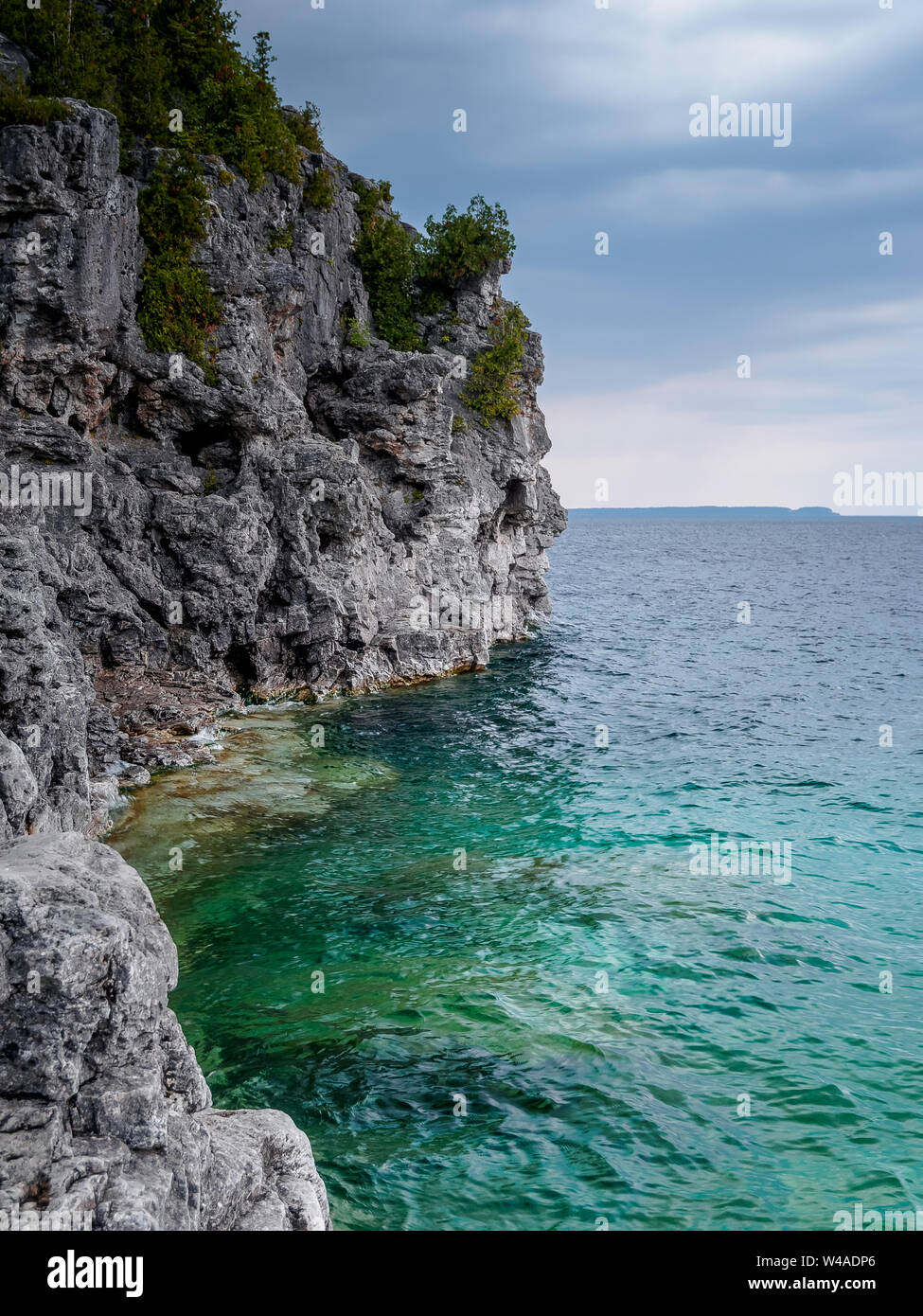 The Grotto, Bruce Peninsula Park near Tobermory, Ontario, Canada during summer time Stock Photo