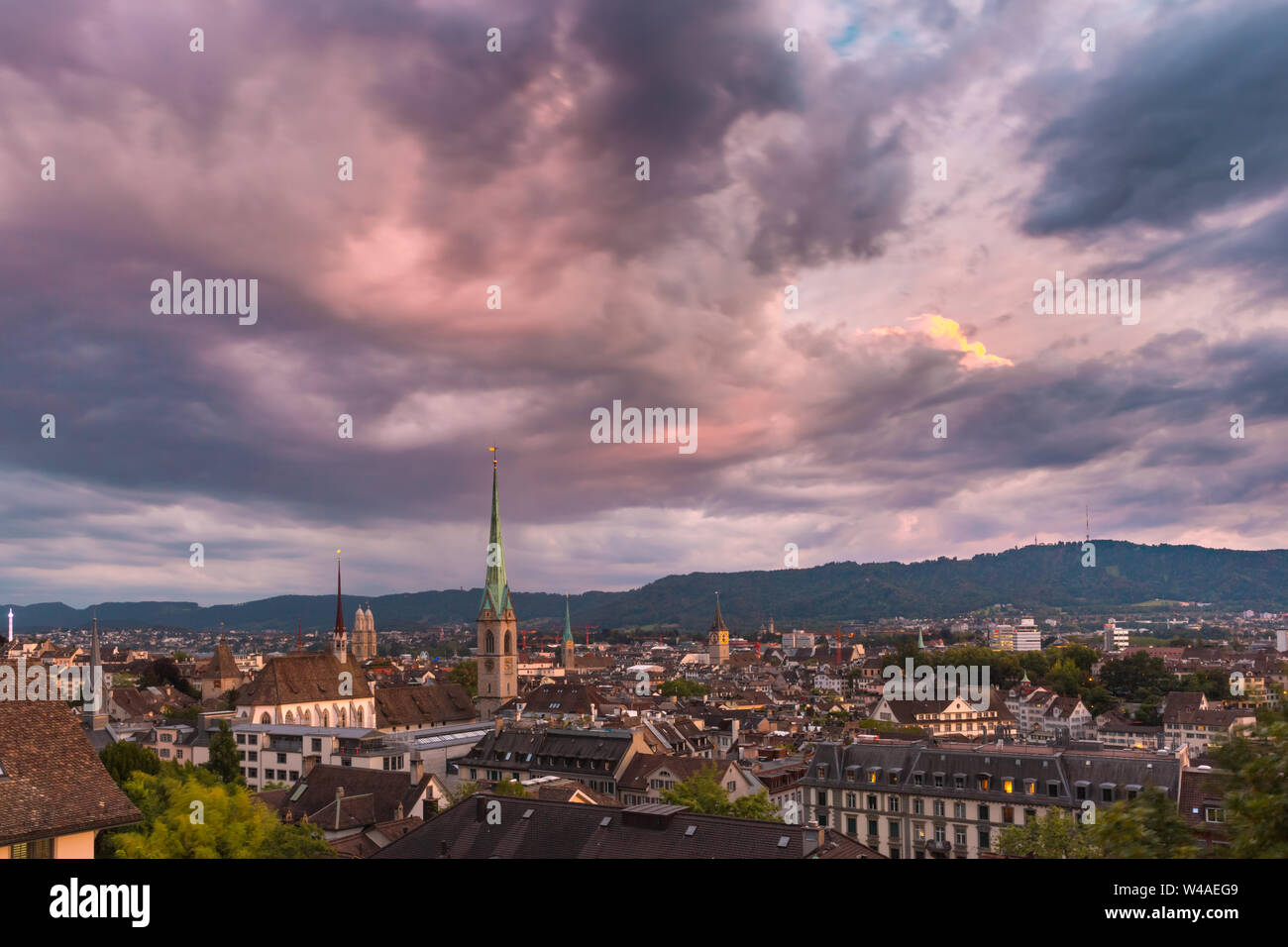 zurich-the-largest-city-in-switzerland-stock-photo-alamy