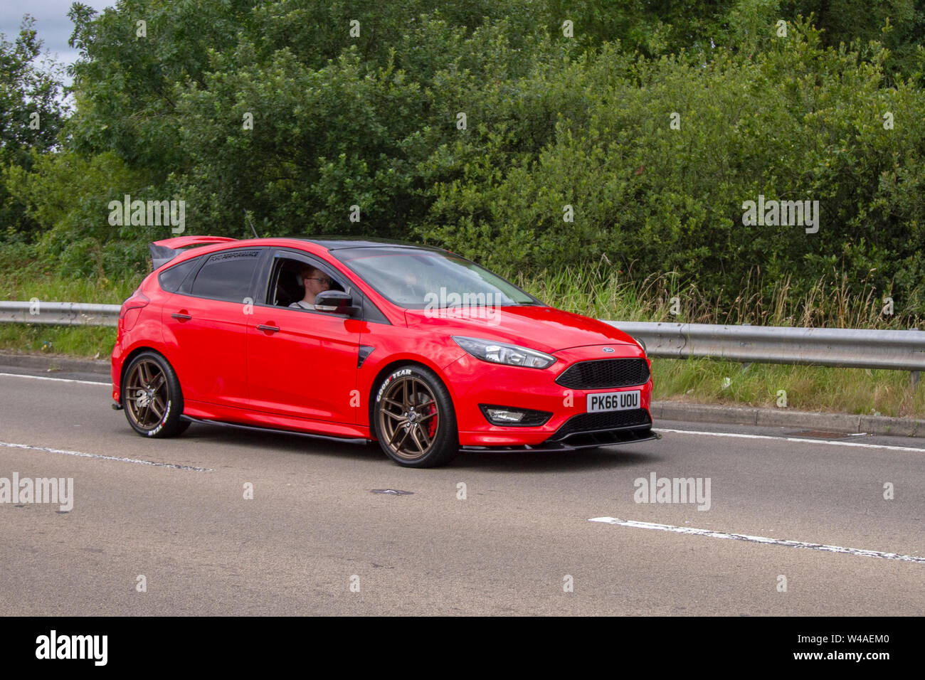 2016 Ford Focus Zetec S RED Edition; a festival of Transport held the in  the seaside town of Fleetwood, Lancashire, UK Stock Photo - Alamy