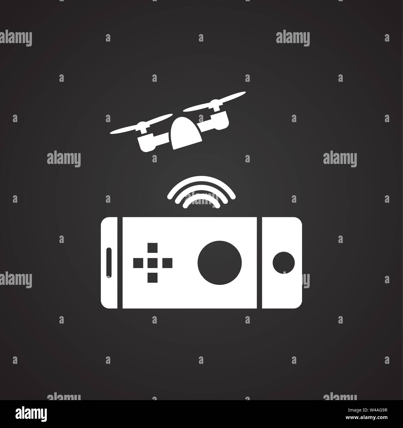 Drone related icon on background for graphic and web design. Simple ...