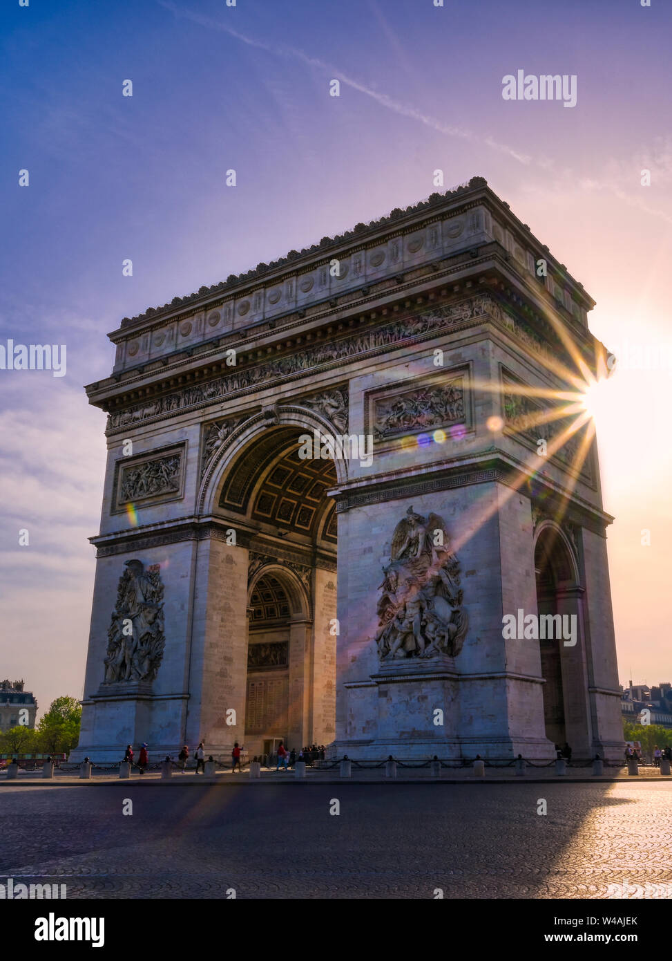 A view of the Arc de Triomphe located in Paris, France Stock Photo - Alamy