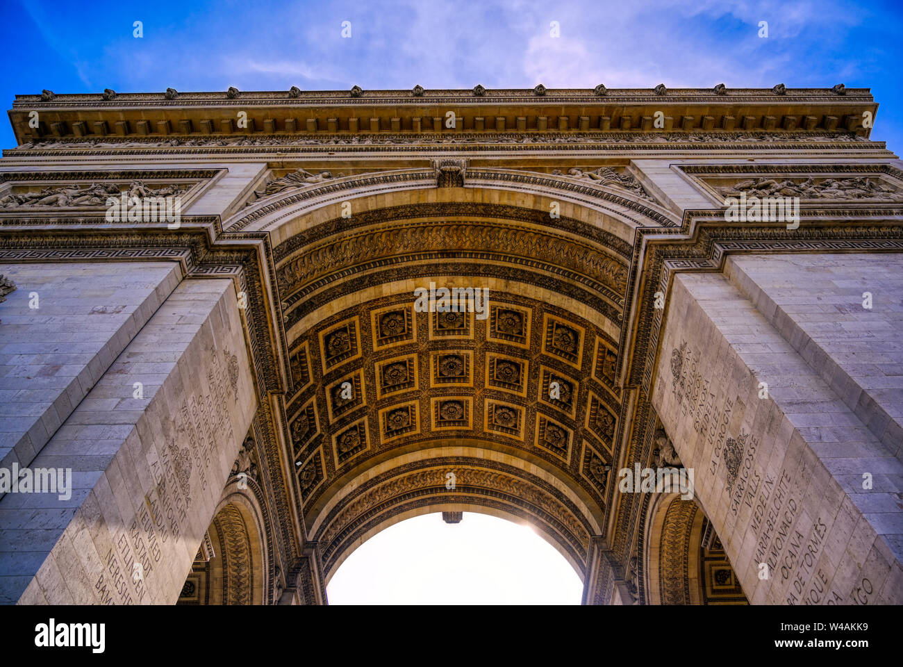 A view of the Arc de Triomphe located in Paris, France Stock Photo - Alamy