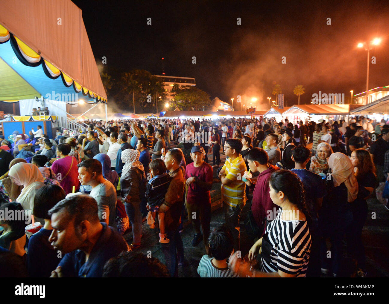 Bandar Seri Begawan, Brunei. 20th July, 2019. People watch the