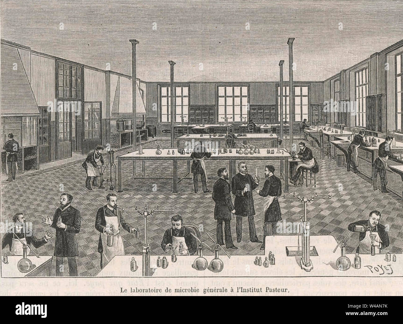 LOUIS PASTEUR (1822-1895) French biologist and chemist. The Pasteur Institute in Paris shortly after opening in 1888. Stock Photo