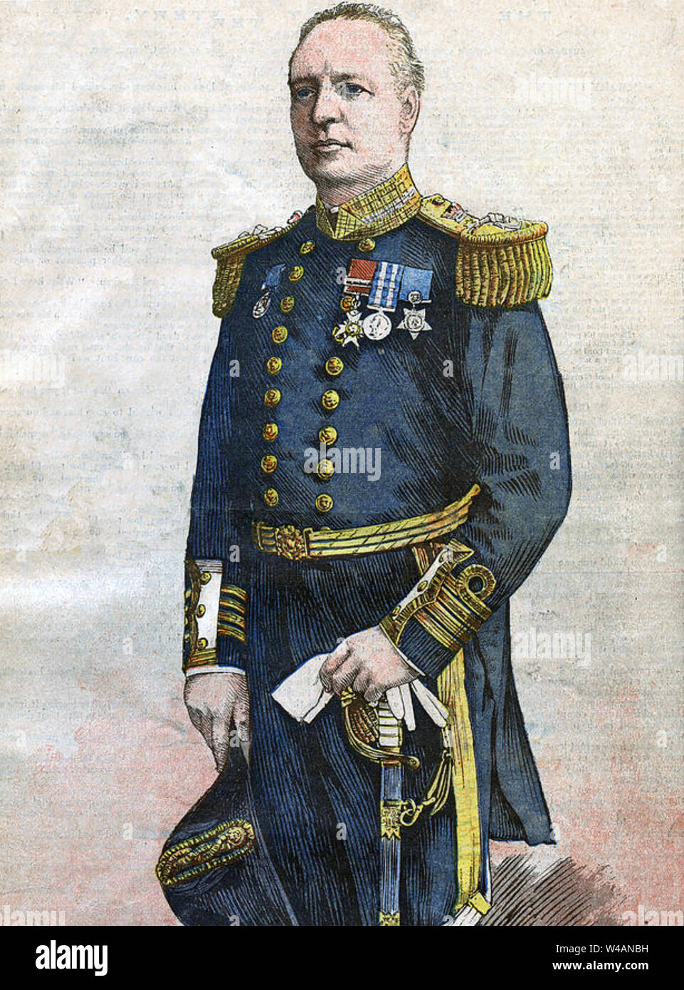 CHARLES WILLIAM BERESFORD (1846-1919) British Admiral and politician Stock Photo