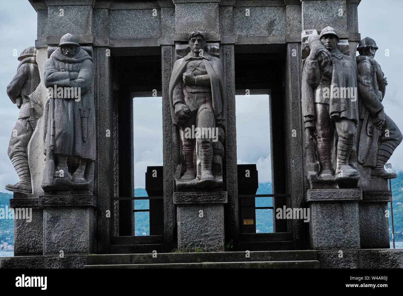 War memorial Monument, Verbania Pallanza, Piedmont, Italy Stock Photo