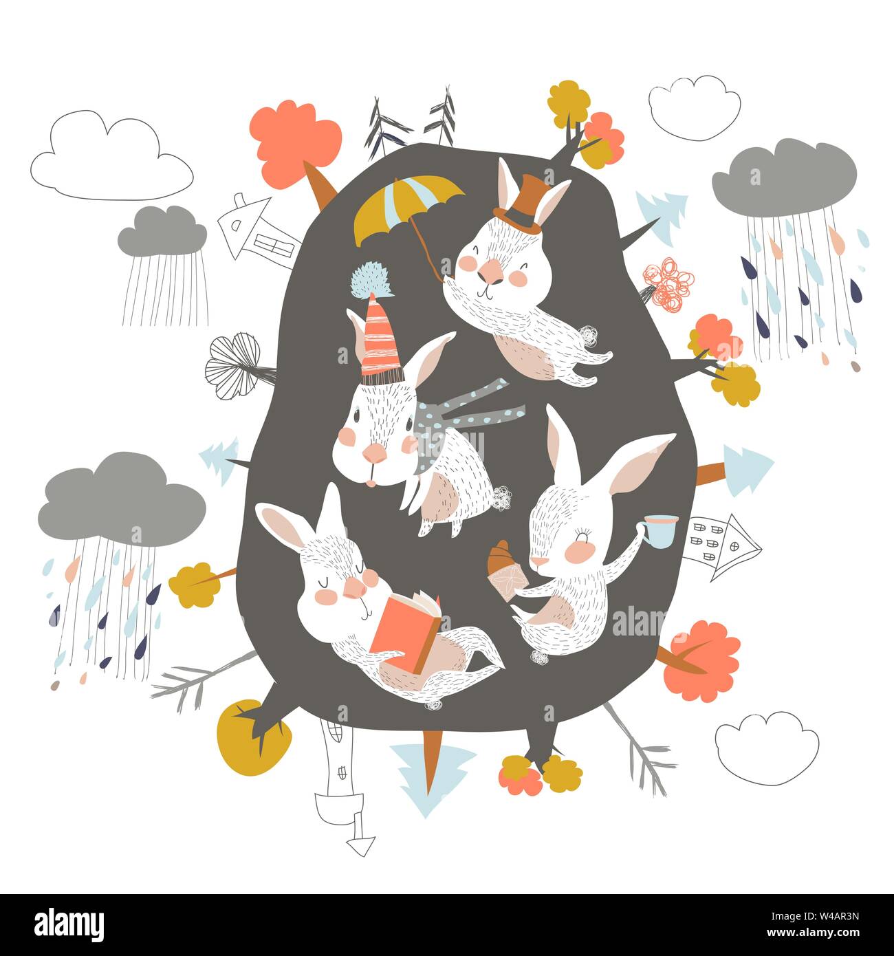 Hello autumn leaves in Cut Out Stock Images Pictures Alamy