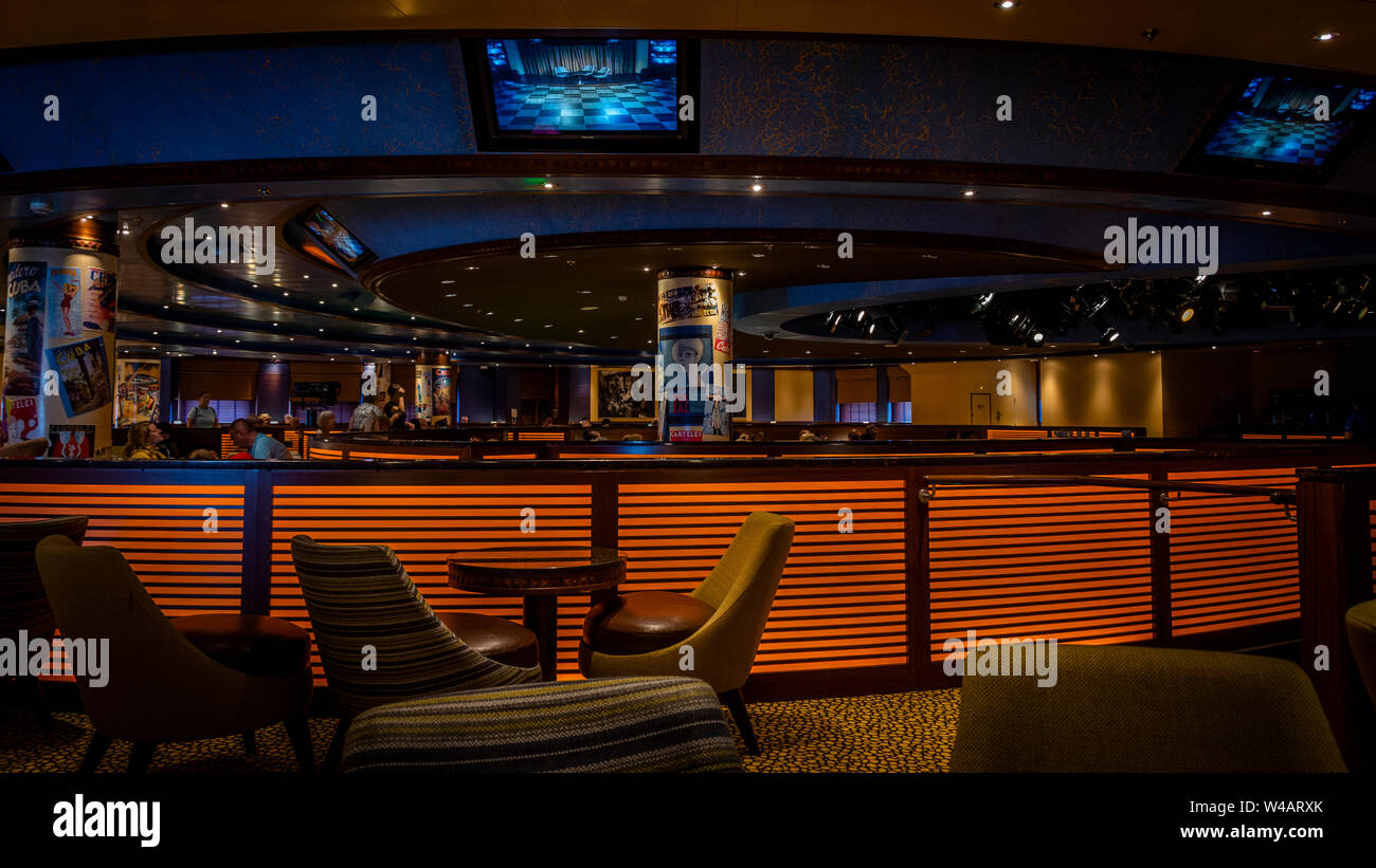 onboard a cruies ship Stock Photo