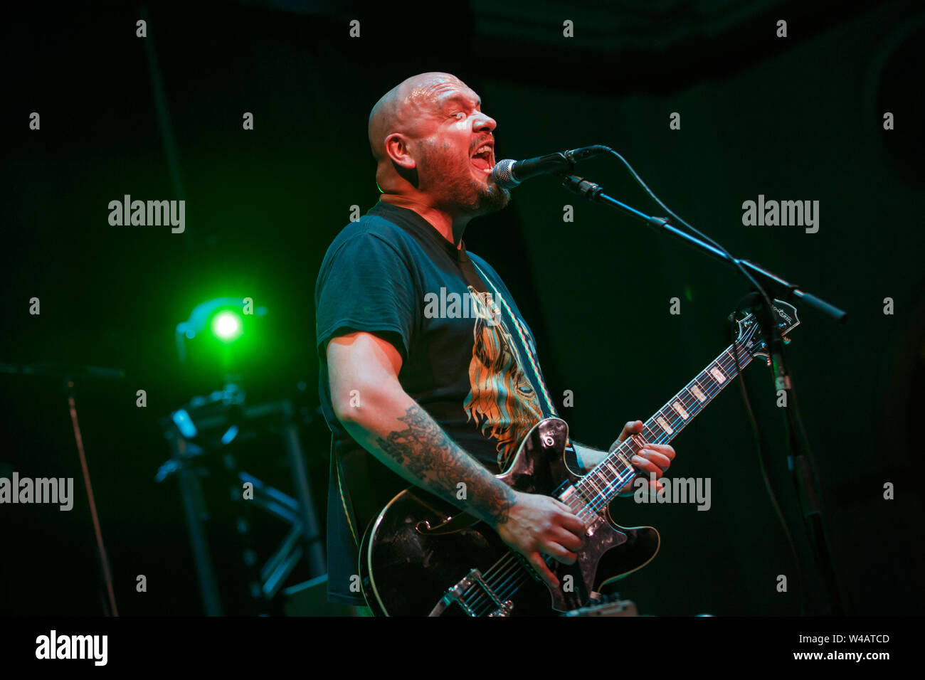 Sheffield City Hall, Sheffield. 20th July, 2019. Boss Keloid perform live on the Sheffield City Hall Ballroom Stage during the Tramlines Fringe. Stock Photo