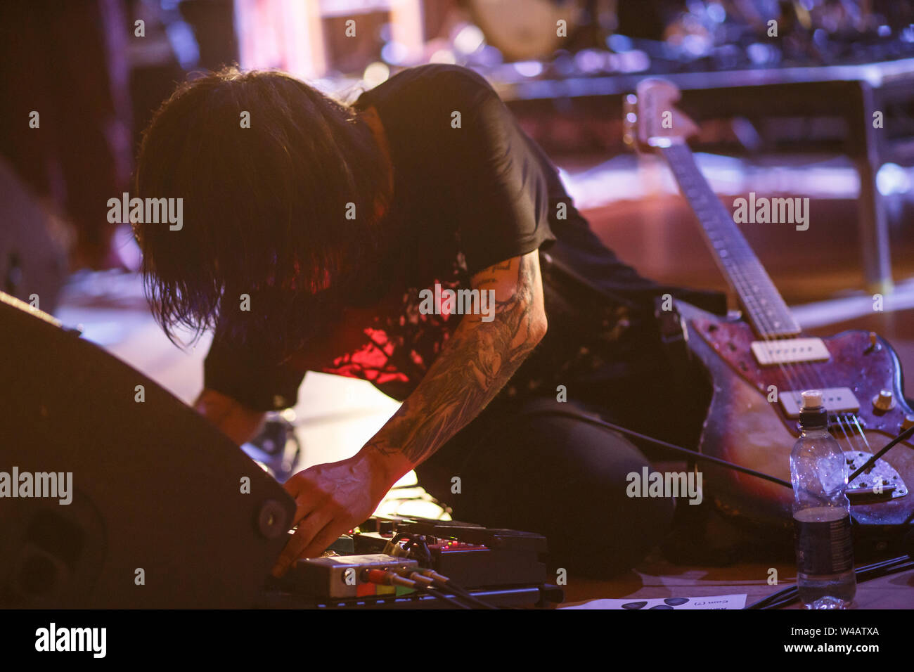 Sheffield City Hall, Sheffield. 20th July, 2019. Mono perform live on the Sheffield City Hall Ballroom Stage during the Tramlines Fringe. Stock Photo