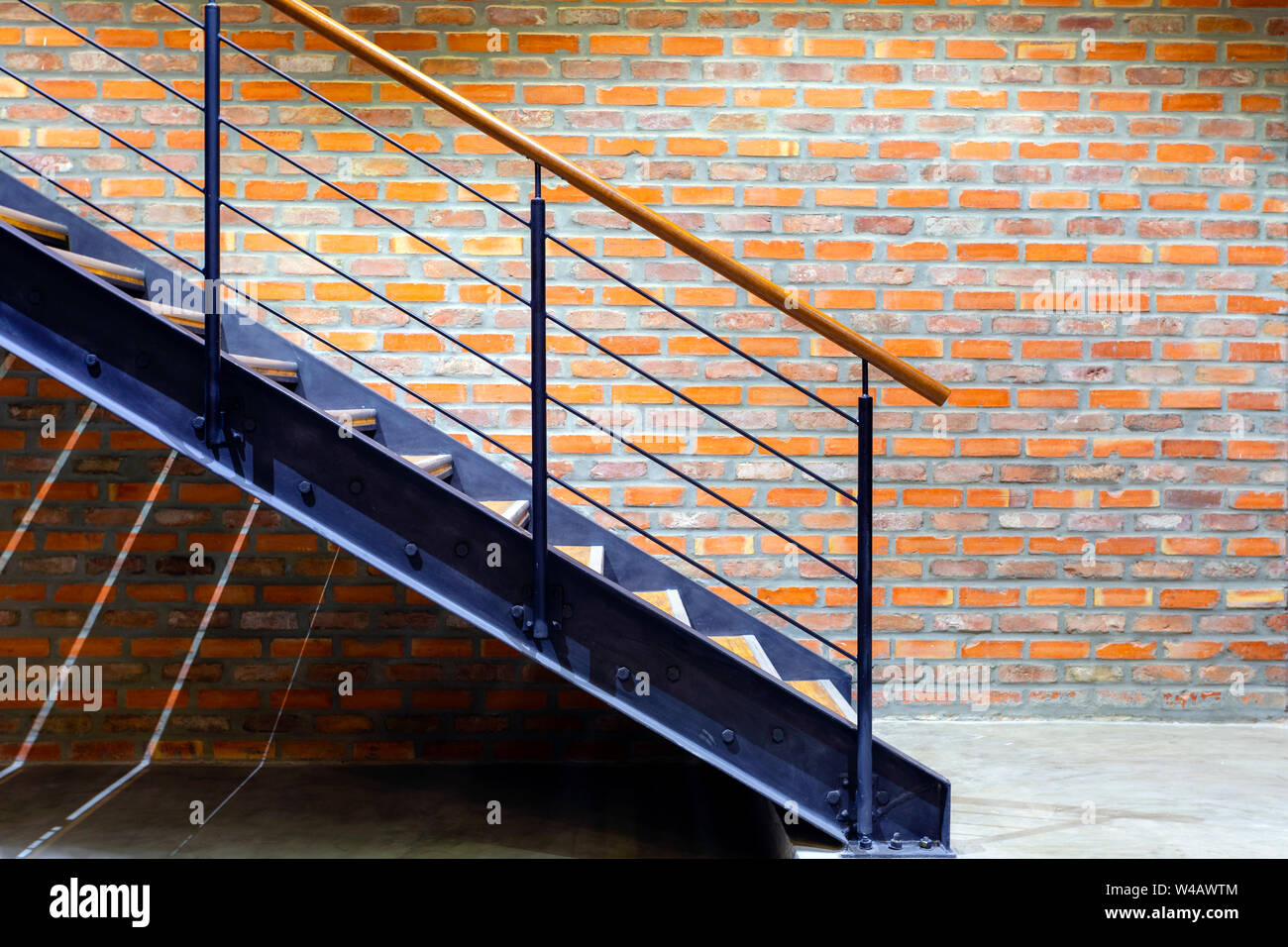 Brick wall and stairs architecture detail Stock Photo Alamy