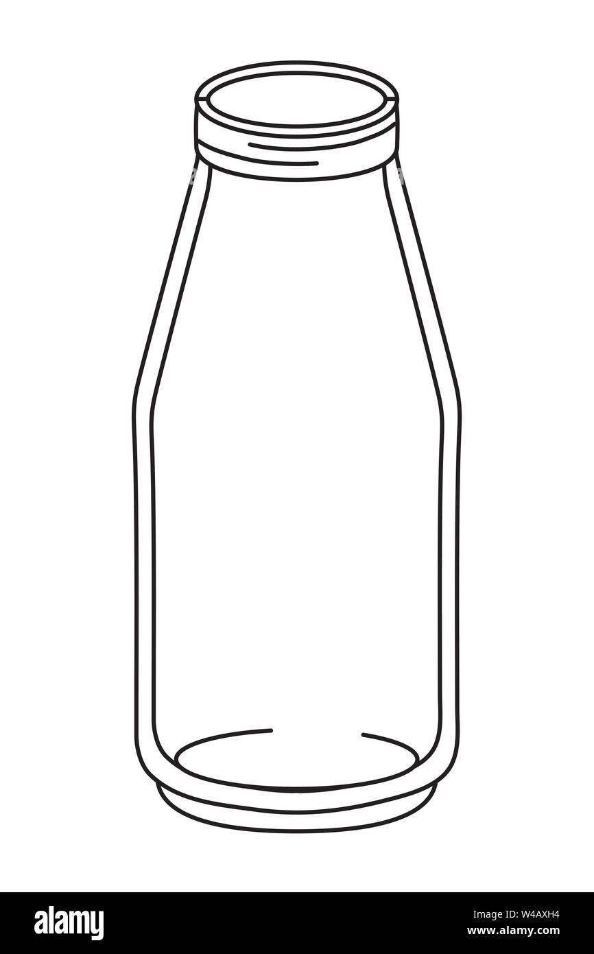 glass bottle mason jar cartoon vector illustration graphic design Stock Vector