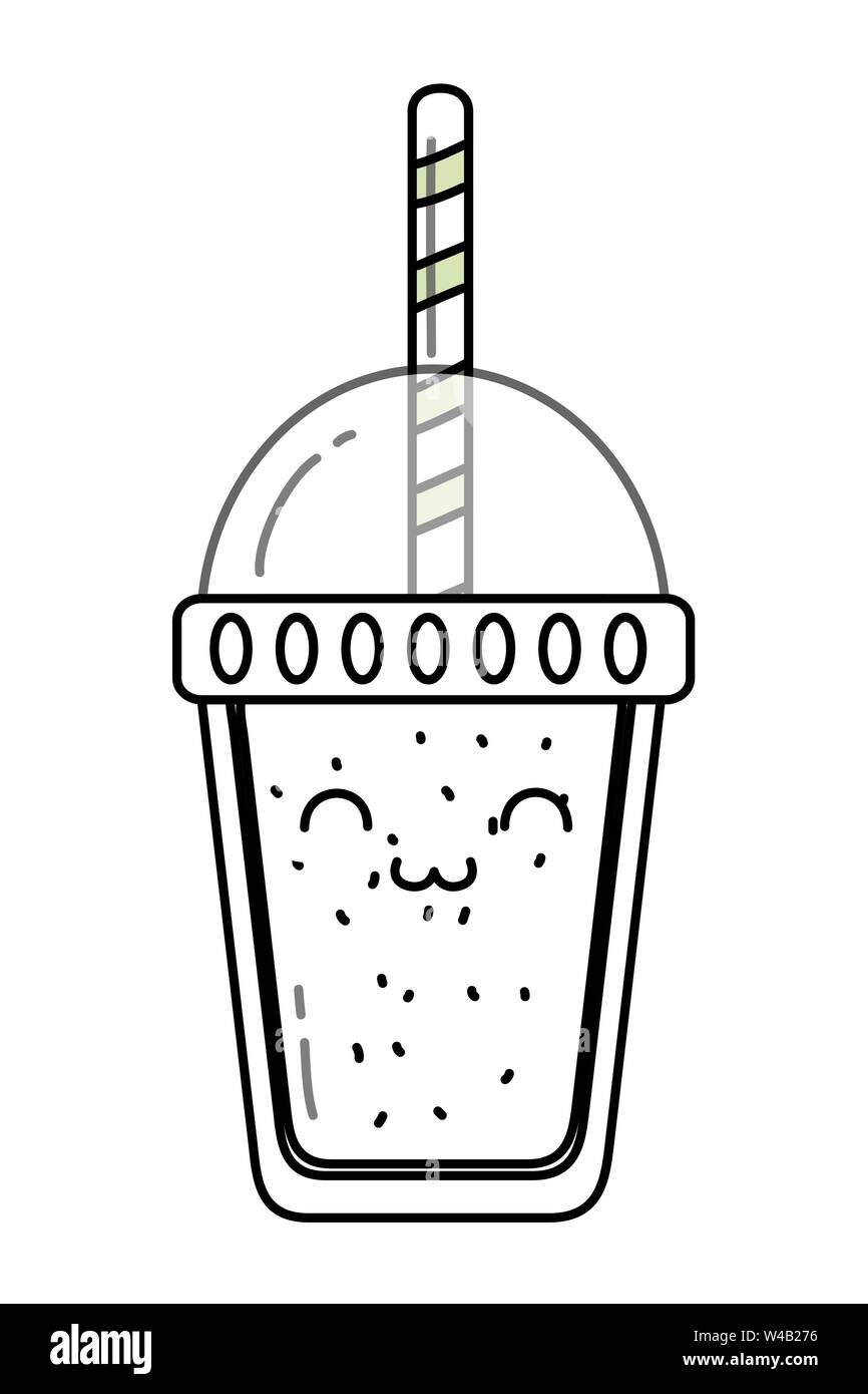 delicious tasty sweet milkshake cartoon vector illustration graphic