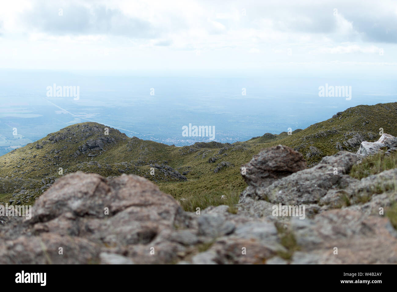 View from the mountain in the Province of San Luis Sierras Cordoba and San Luis Argentine Stock Photo