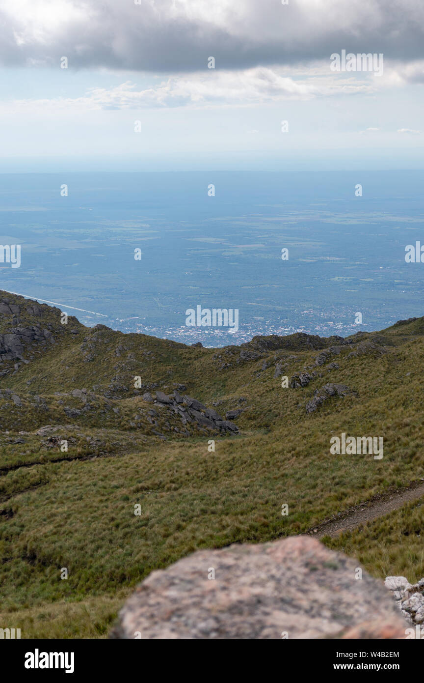 View from the mountain in the Province of San Luis Sierras Cordoba and San Luis Argentine Stock Photo