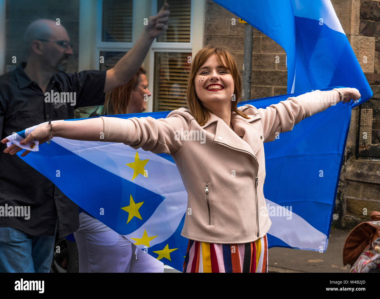 Galashiels,  All Under One Banner independence march - 2019 Stock Photo