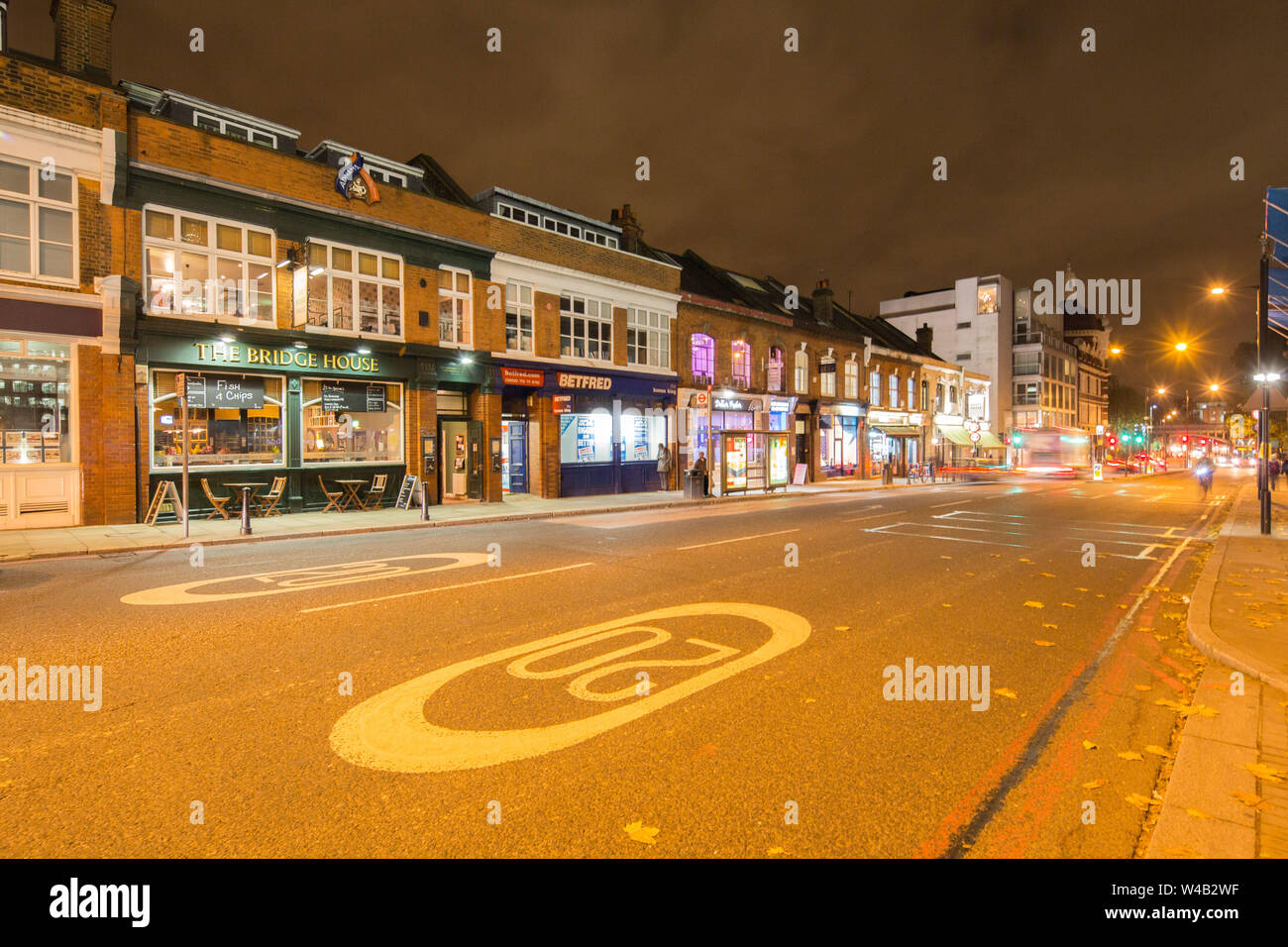 Tower Bridge Road shops Stock Photo Alamy