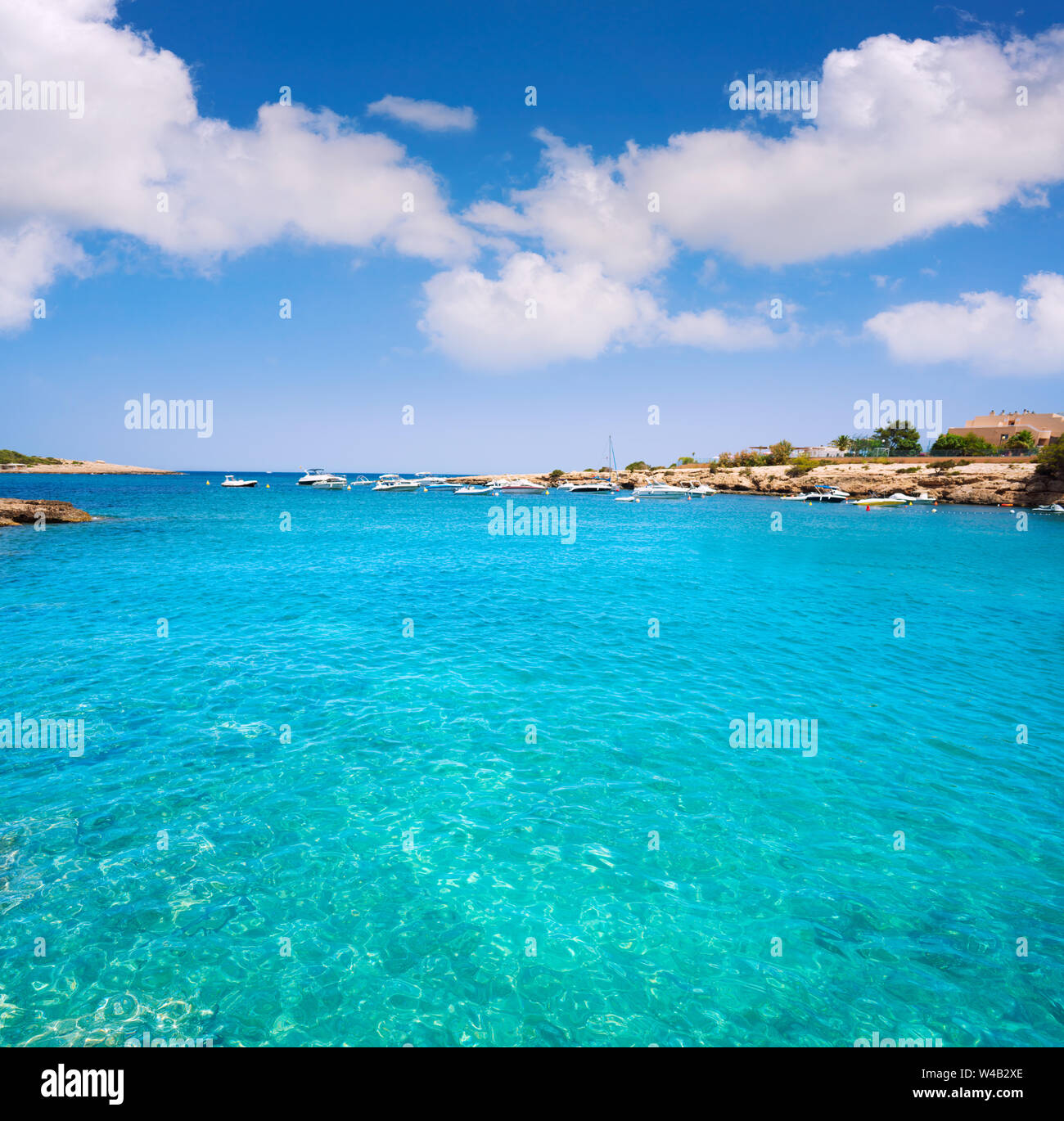 Ibiza Port D es Torrent beach in Sant Josep of Balearic Islands Stock Photo