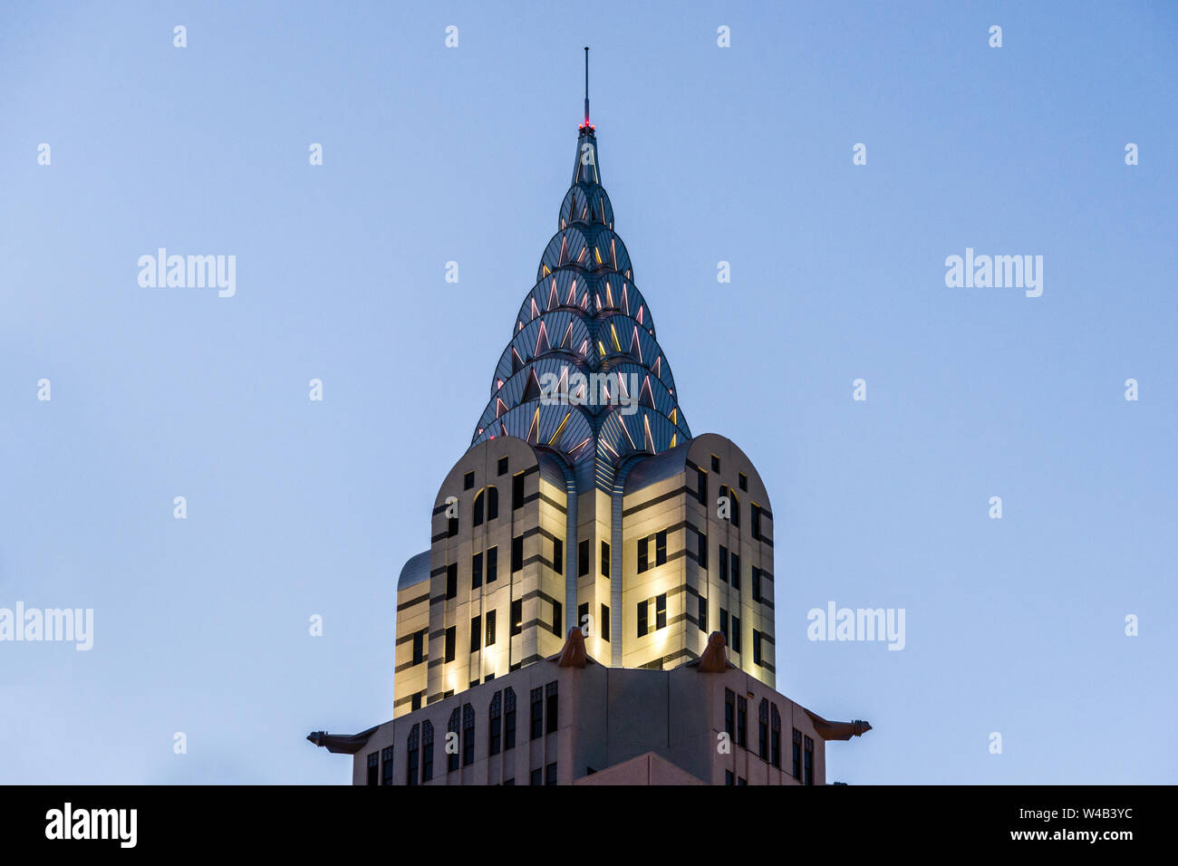 New York, New York Chrysler Building Twilight Stock Photo