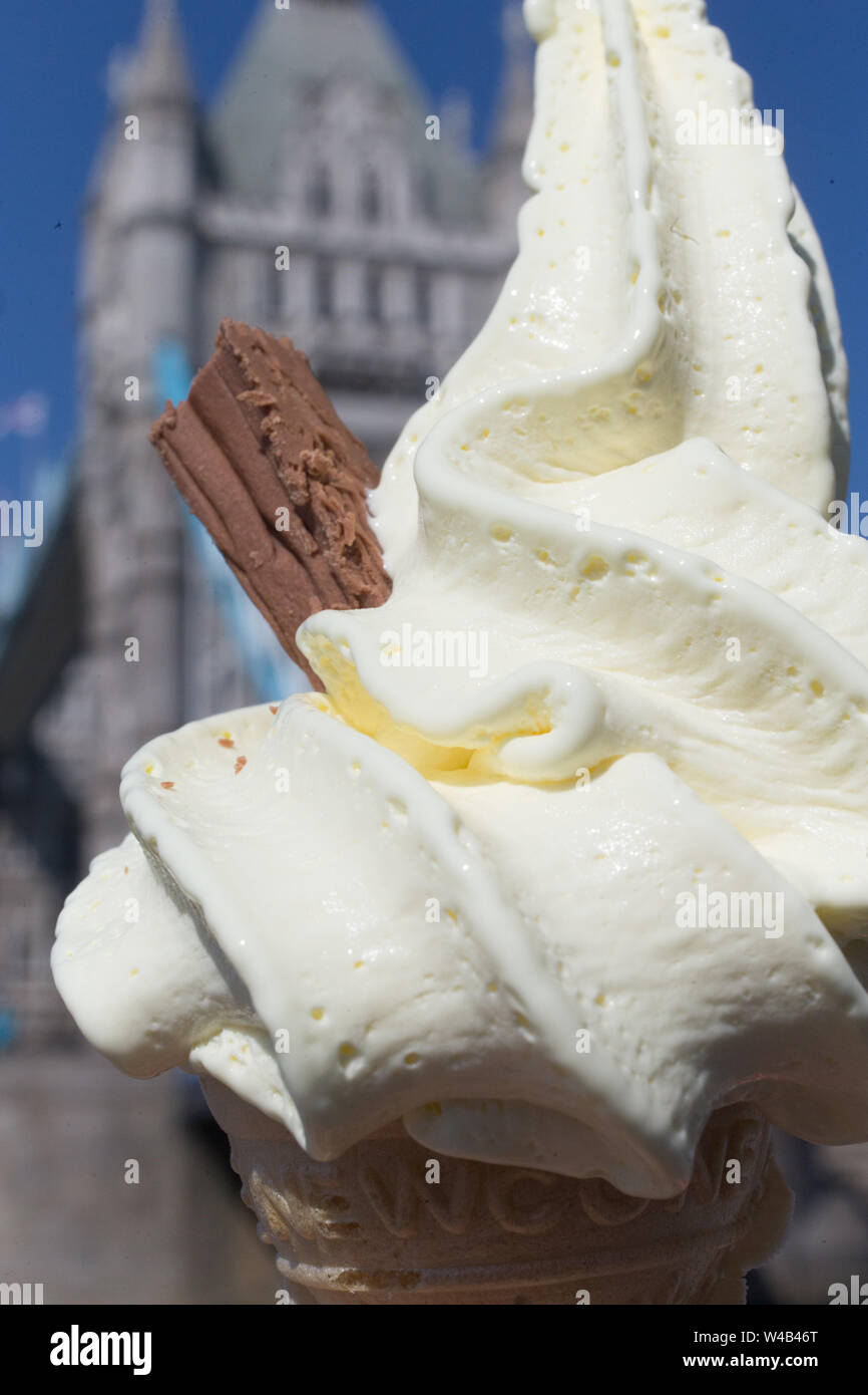 Ice cream on Tower Bridge Stock Photo
