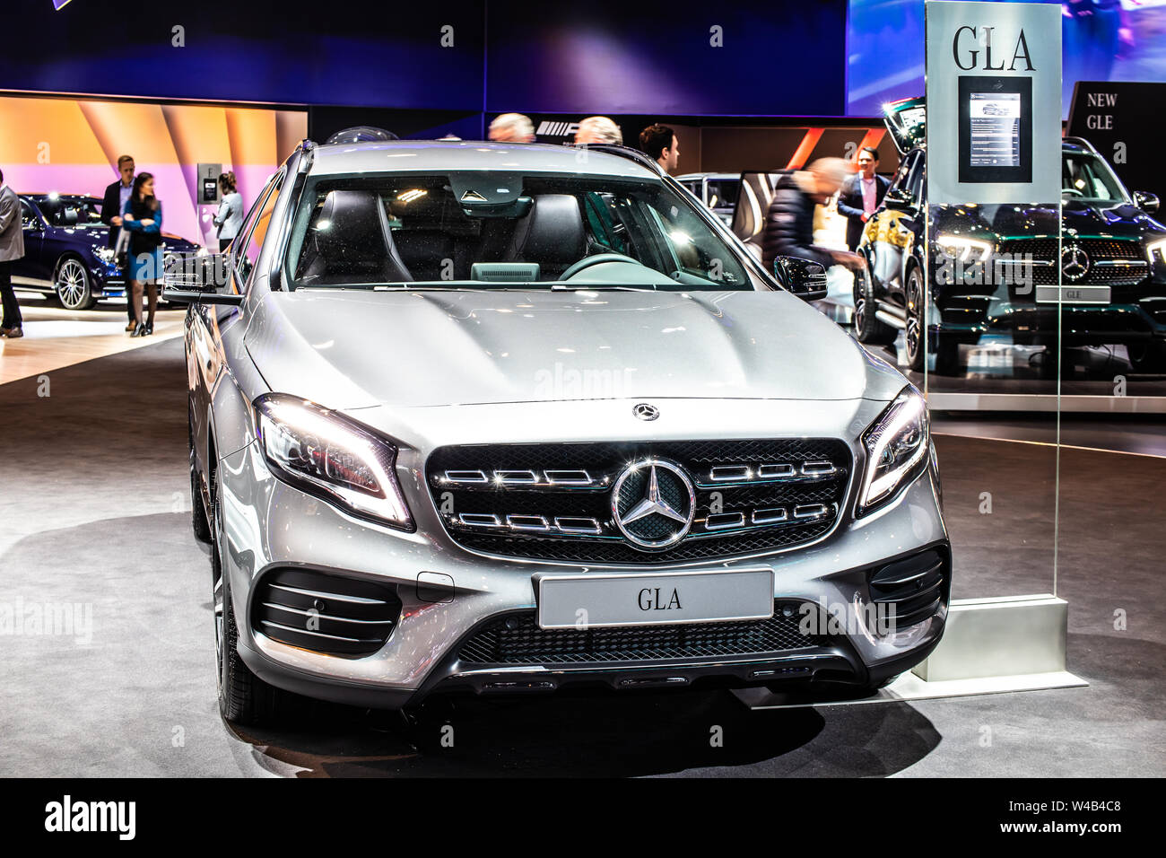 Brussels Belgium Jan 2019 Silver Mercedes Gla 180 Sport