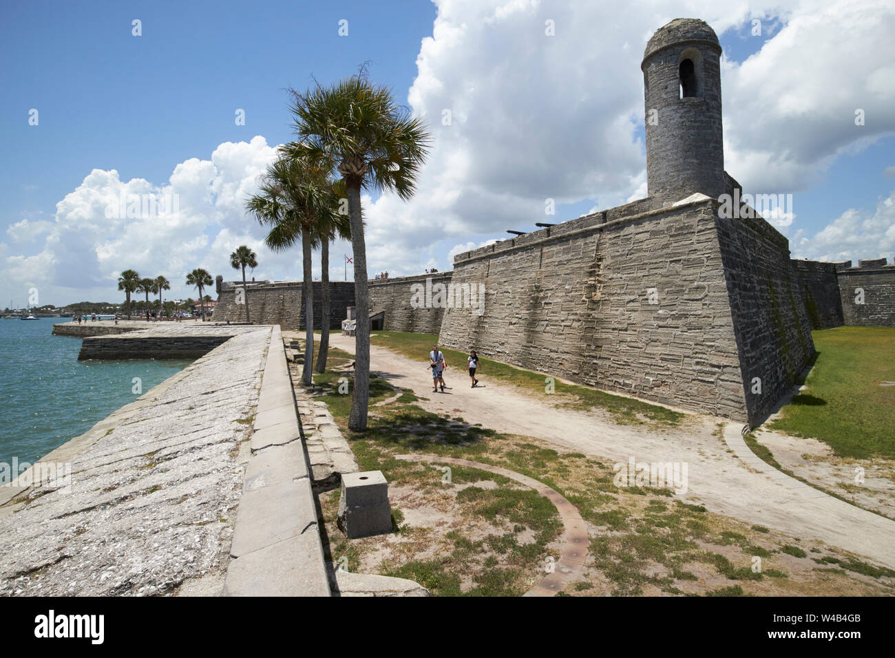 Castillo de San Marcos national monument fort on the shores of matanzas bay St Augustine Florida US USA Stock Photo