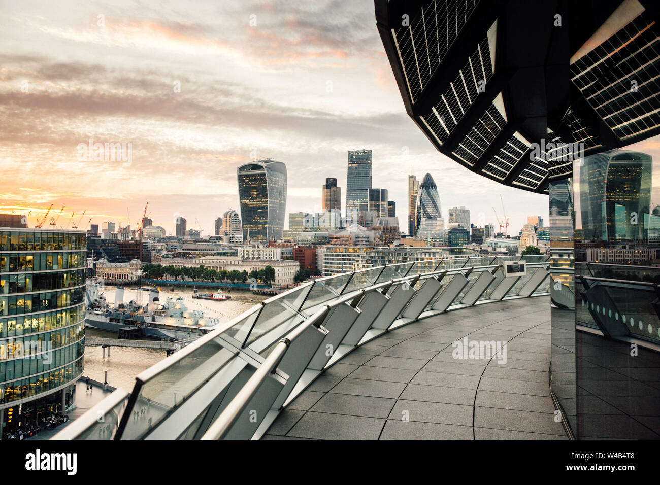 City of London skyline from London's Living room City Hall Stock Photo