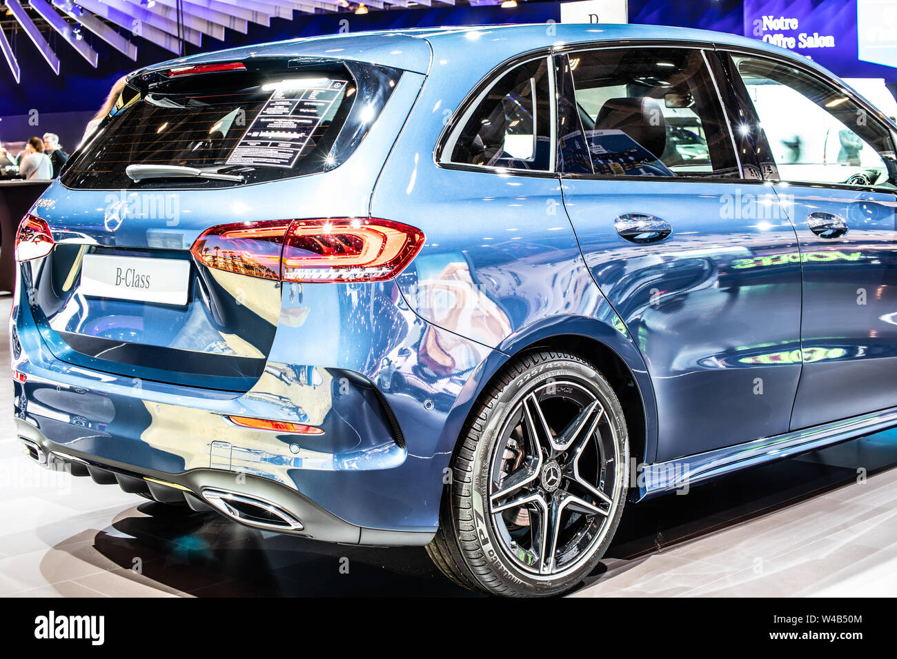 Brussels, Belgium, Jan 2019 all new Mercedes B 200d, Brussels Motor Show,  Third generation, W247 B-Class car produced by Mercedes Benz Stock Photo -  Alamy