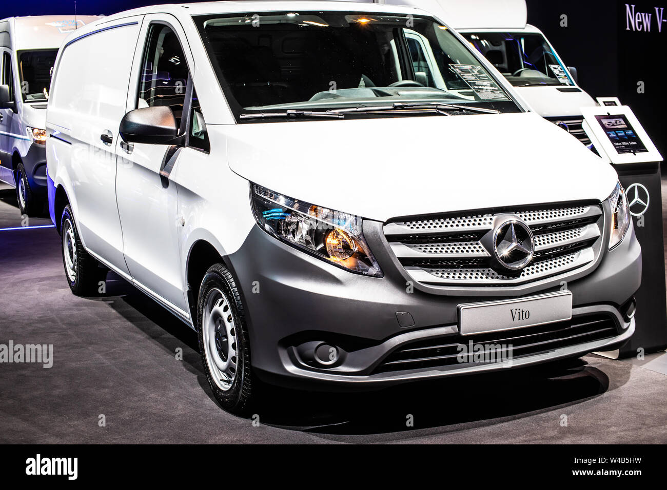Brussels, Belgium, Jan 2019: Mercedes Vito, Brussels Motor Show, produced  by Mercedes Benz, light commercial vehicle as cargo van, pickup truck Stock  Photo - Alamy