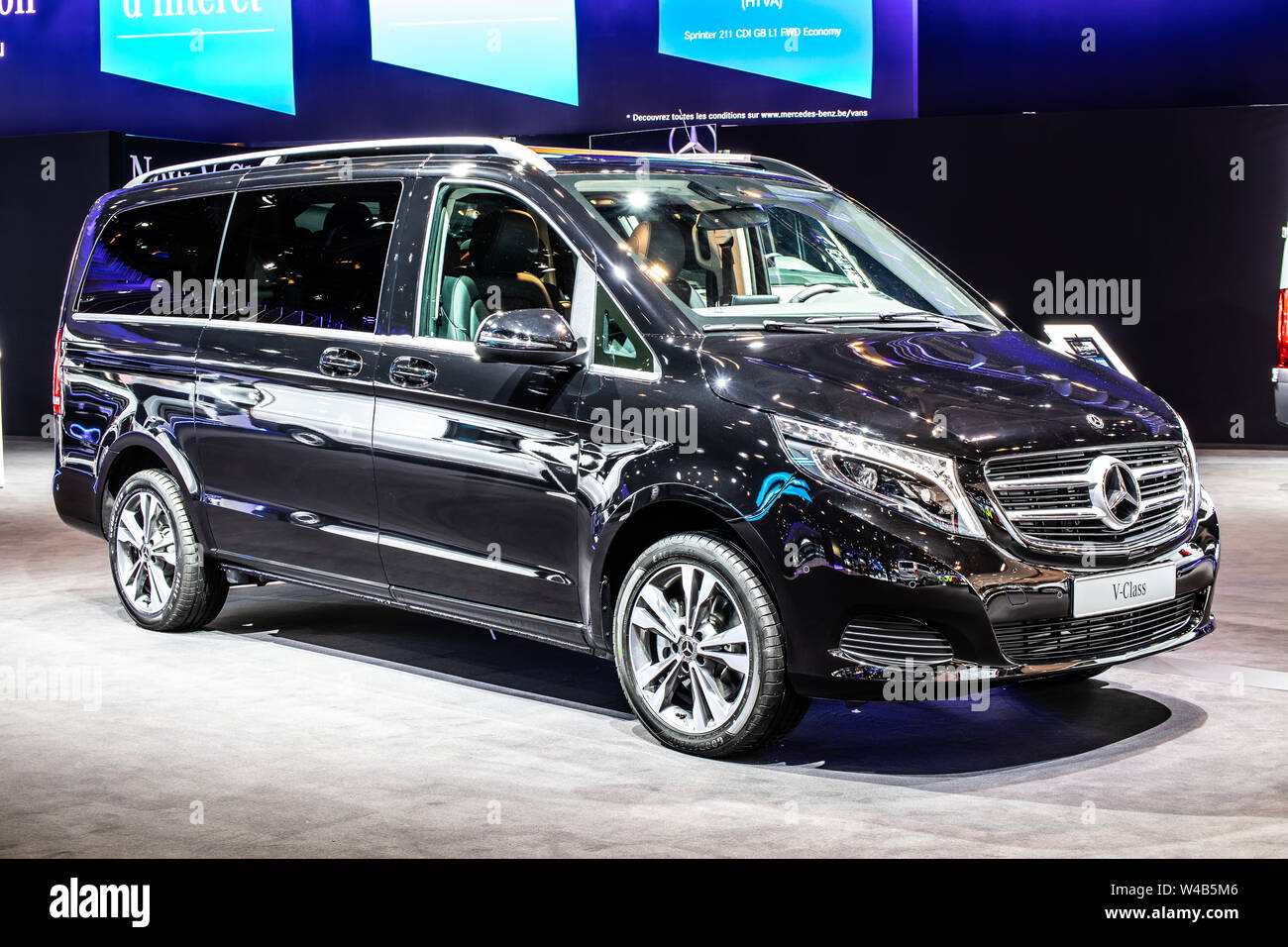 Brussels, Belgium, Jan 2019 Mercedes-Benz V-Class, Brussels Motor Show,  Third generation, W447, V-Class VAN produced by Mercedes Benz Stock Photo -  Alamy