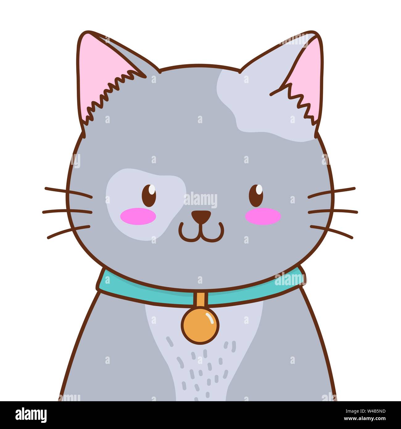 cute pet little animal cat cartoon vector illustration graphic design ...