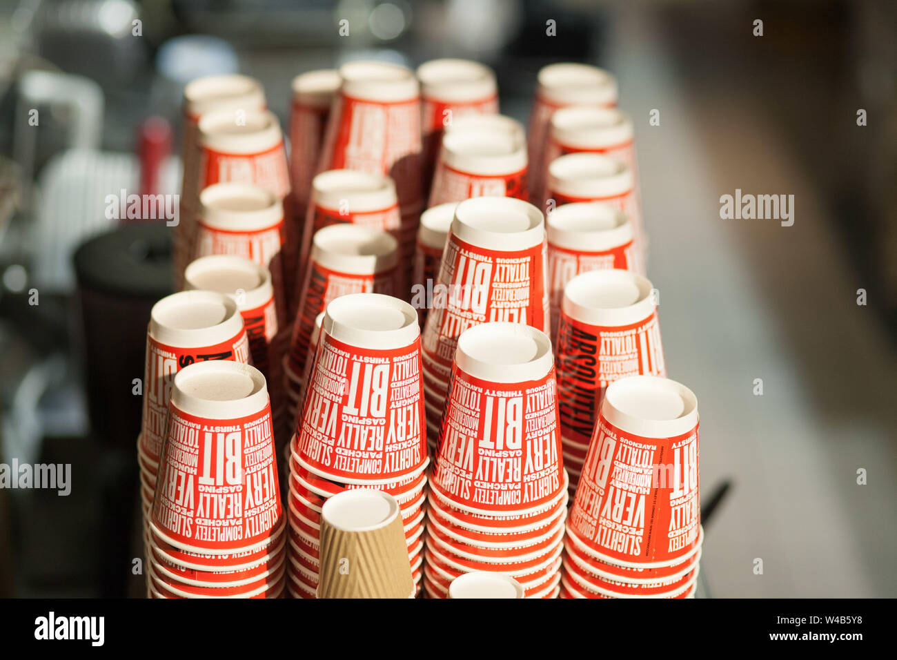 Espresso paper cups Stock Photo Alamy