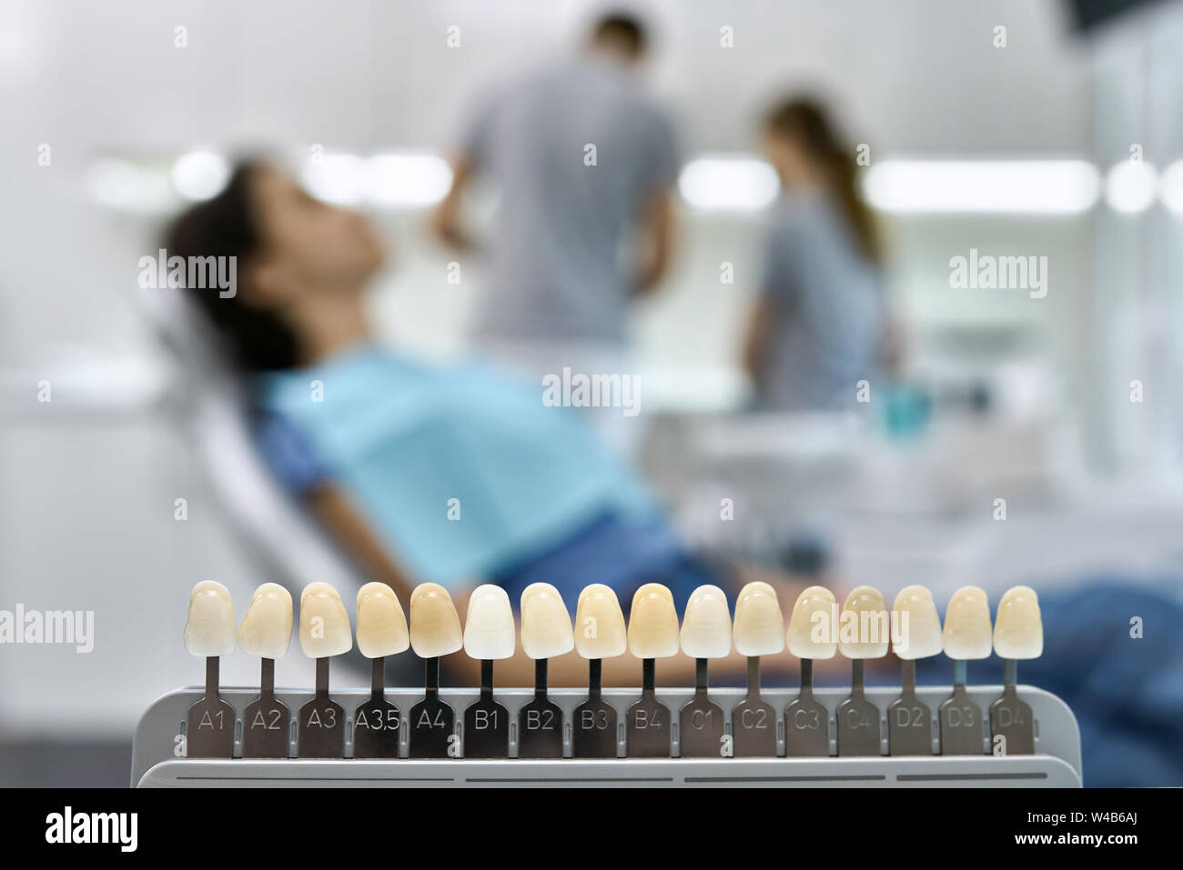 Professional teeth shade guide with letters and numbers Stock Photo Alamy