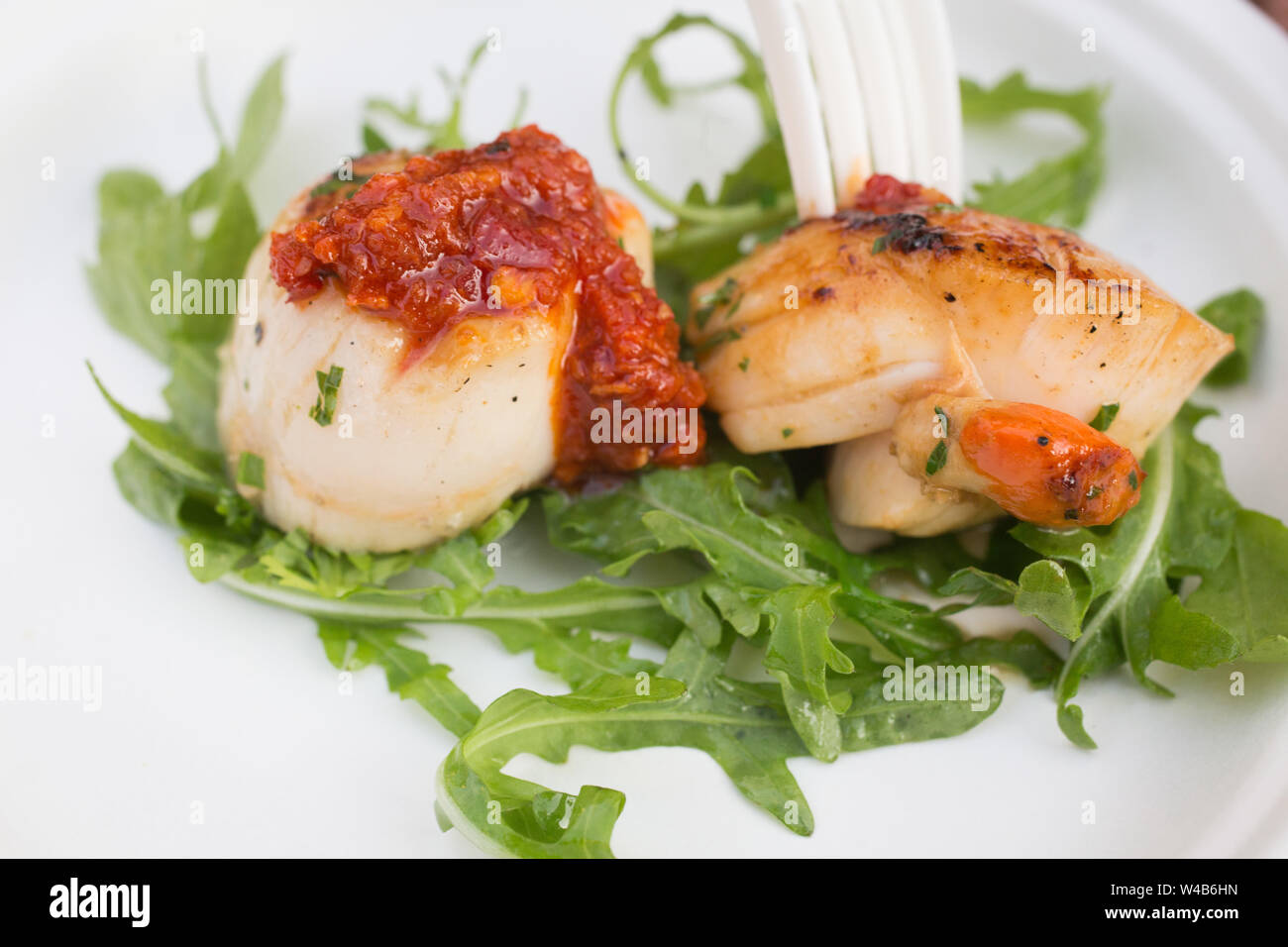 Gourmet street food London Bridge open kitchen Stock Photo Alamy