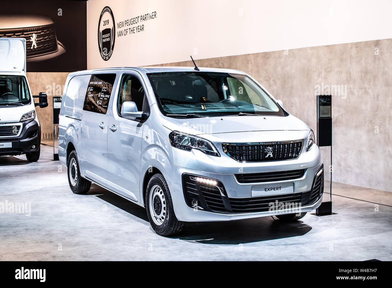 Brussels, Belgium, Jan 2019 new Peugeot Expert at Brussels Motor Show,  Third generation, MK3, light commercial van produced by Peugeot (PSA Group  Stock Photo - Alamy