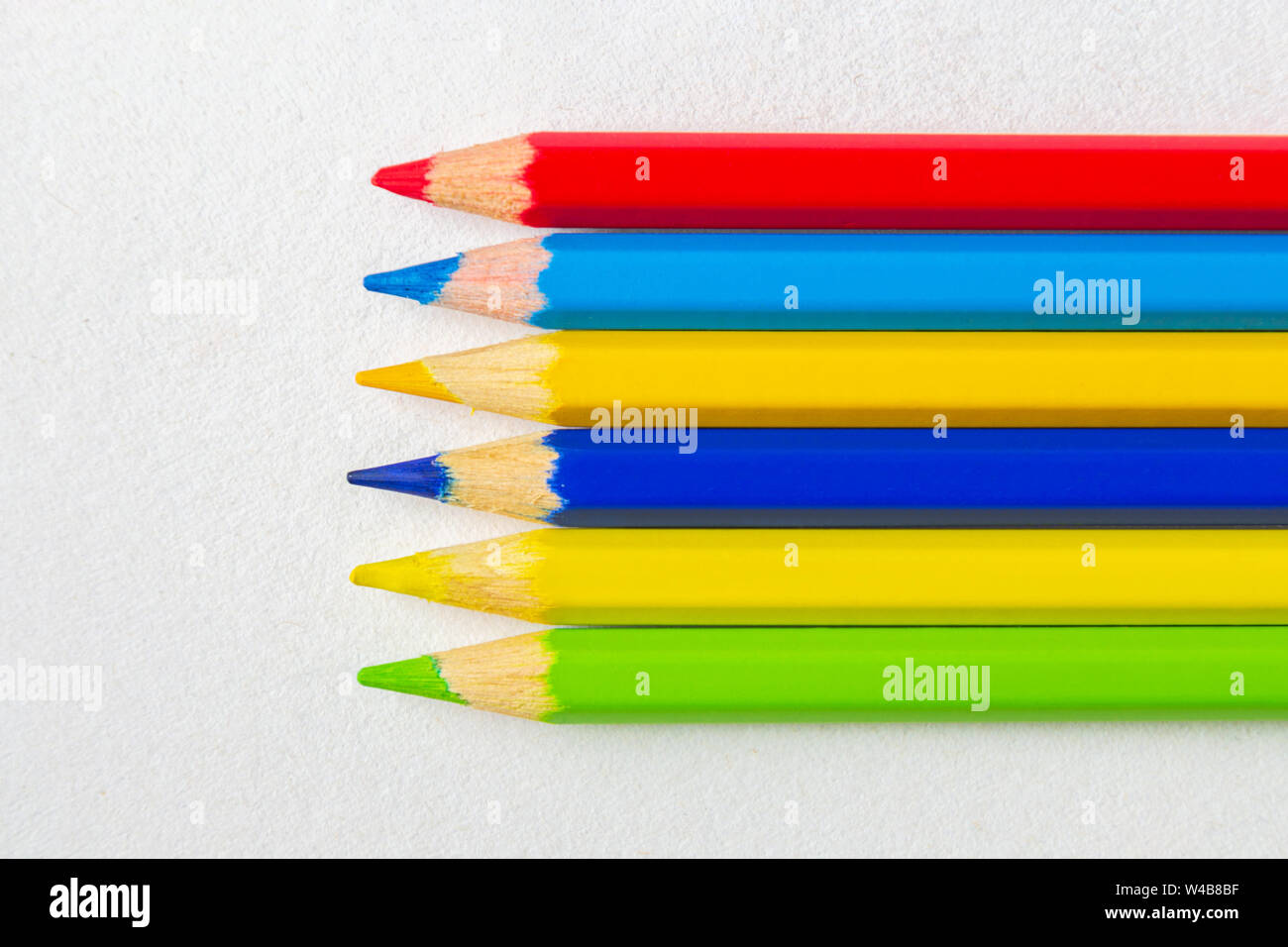 Colorful pencils, isolated on white Stock Photo