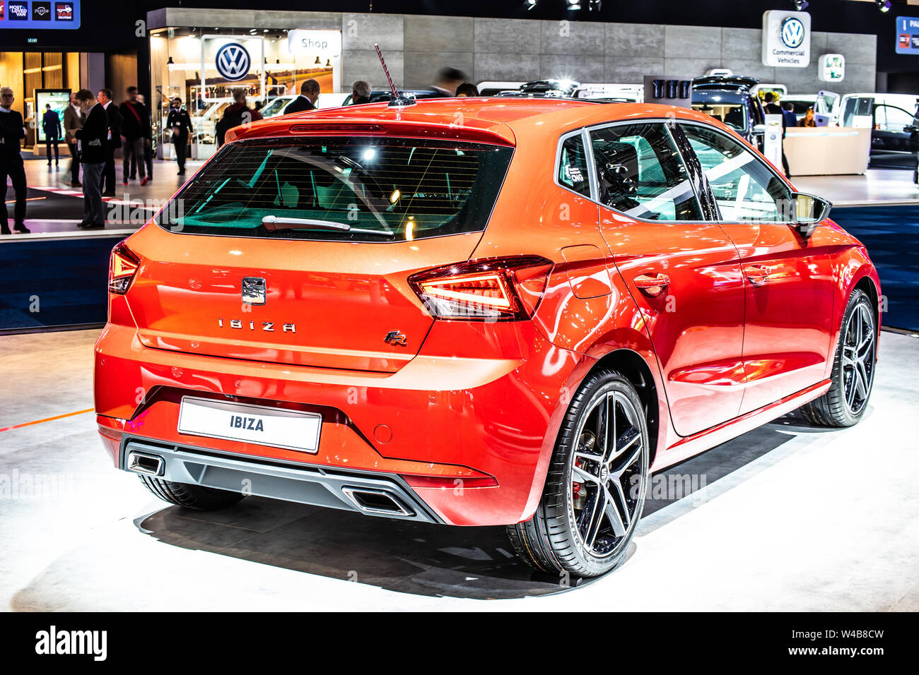 Brussels, Belgium, Jan 2019 red Seat Ibiza FR, Brussels Motor Show, 5th  gen, MK5, MQB A0 platform, supermini car produced by SEAT Stock Photo -  Alamy