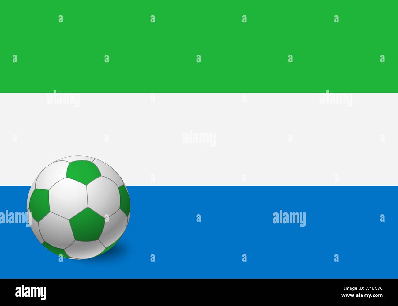 Sierra leone flag and soccer ball National football background. Soccer ball  with flag of Sierra leone vector illustration Stock Vector Image & Art -  Alamy