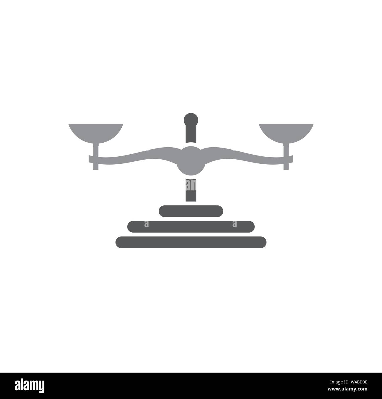Scale icon on background for graphic and web design. Simple ...
