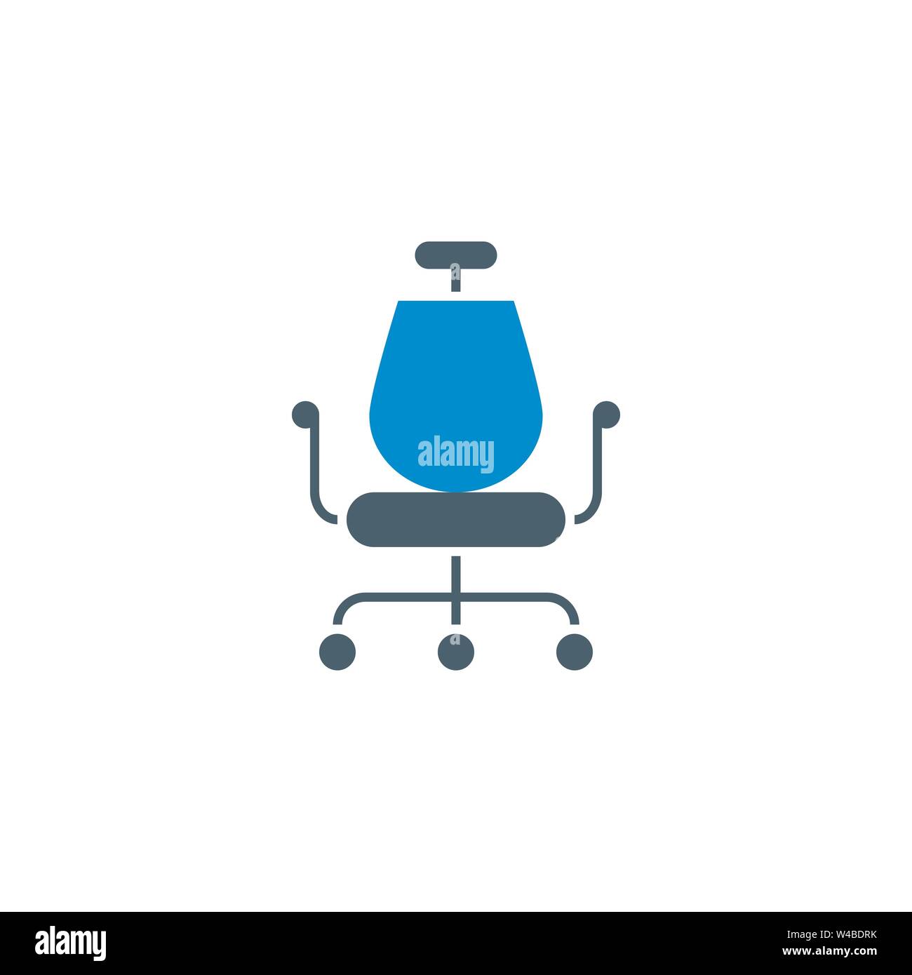 Office Chair related vector glyph icon. Stock Vector