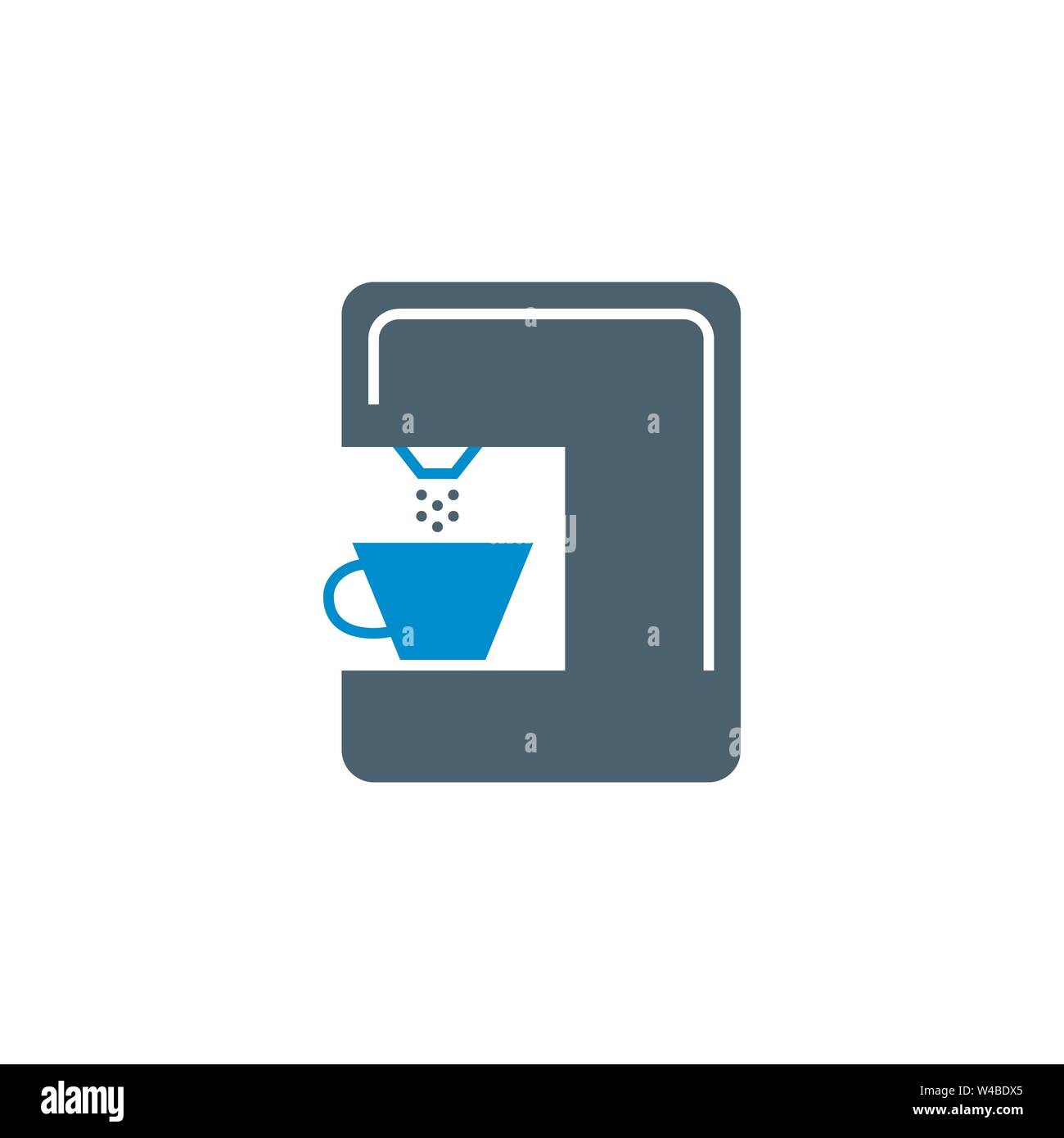 Coffee Maker related vector glyph icon. Stock Vector