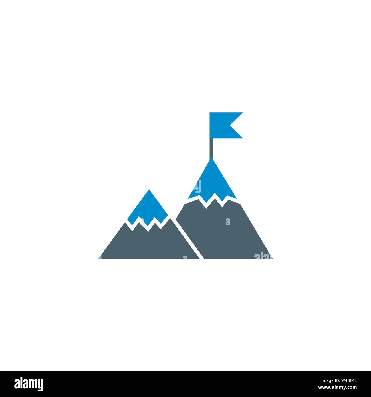 Mountains related vector glyph icon. Stock Vector
