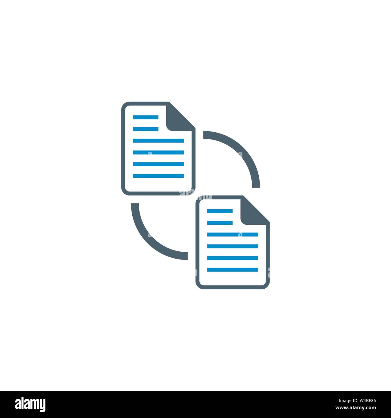 File Exchange related vector glyph icon. Stock Vector