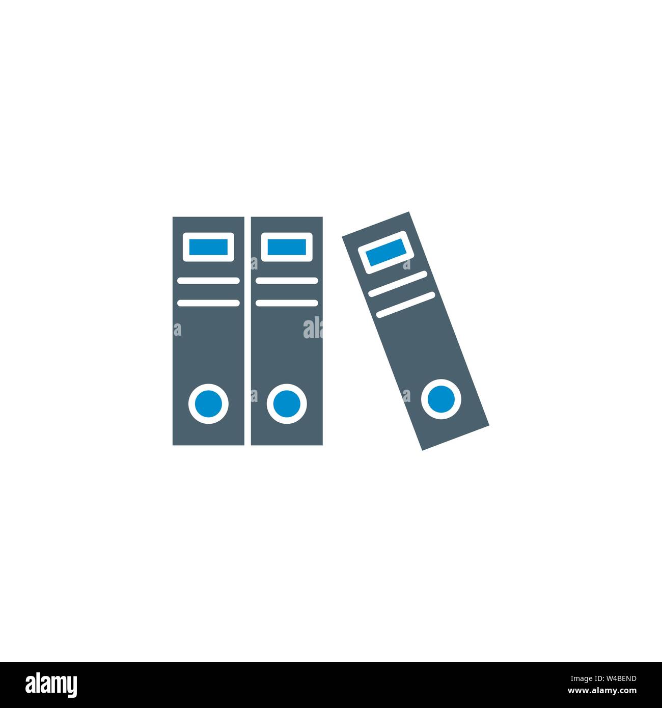 Office Folders related vector glyph icon. Stock Vector